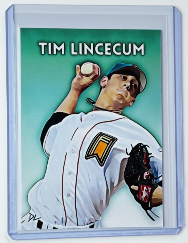 Tim Lincecum Limited Edition Artist Signed “Fresno Grizzlies” Trading Card 1/10