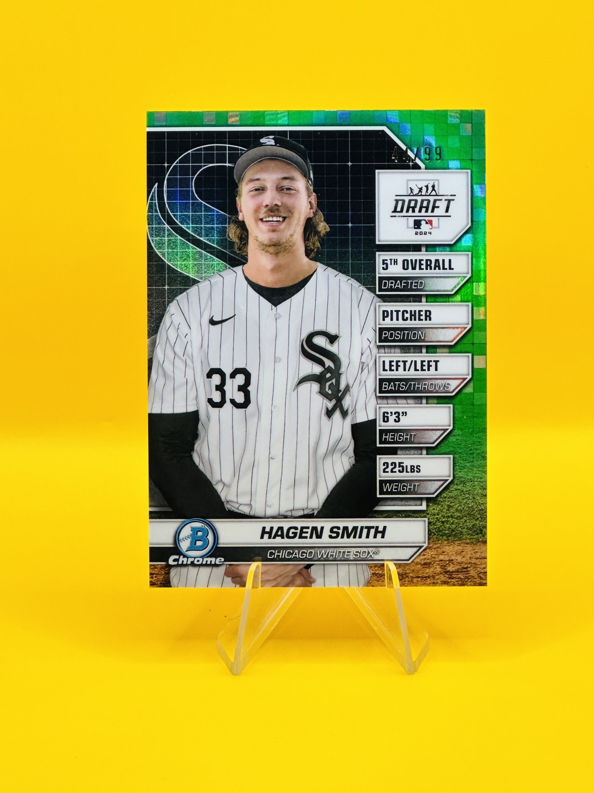 2024 Bowman Draft – Bowman Draft Night Hagen Smith #BDN-4 Green Refractor /99…