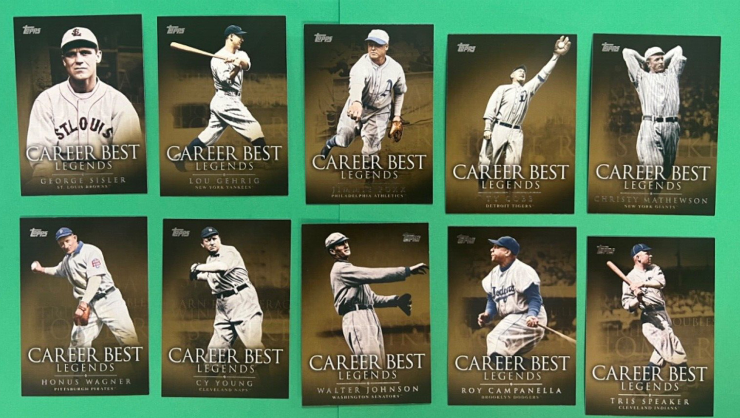 2009 TOPPS BASEBALL LEGENDS OF THE GAME CAREER BEST INSERT LOT (12) DIFFERENT