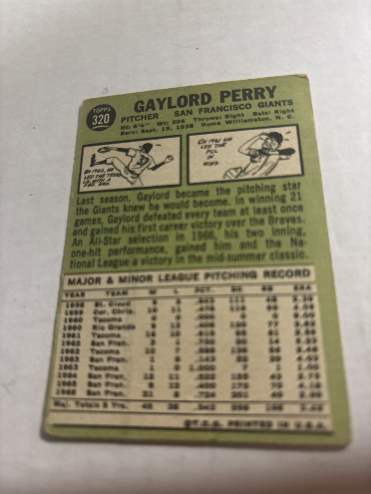 1967 Topps – Gaylord Perry #320