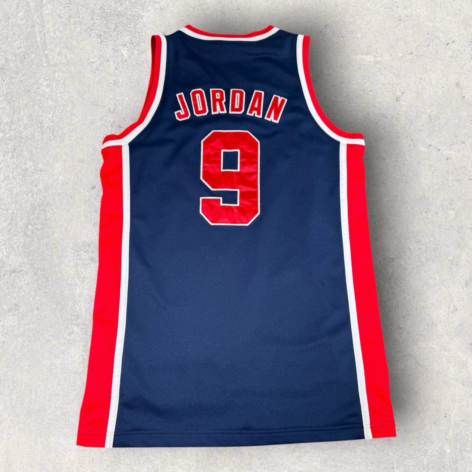 Nike Team USA Michael Jordan 1984 Olympic Basketball Jersey Blue Size Med