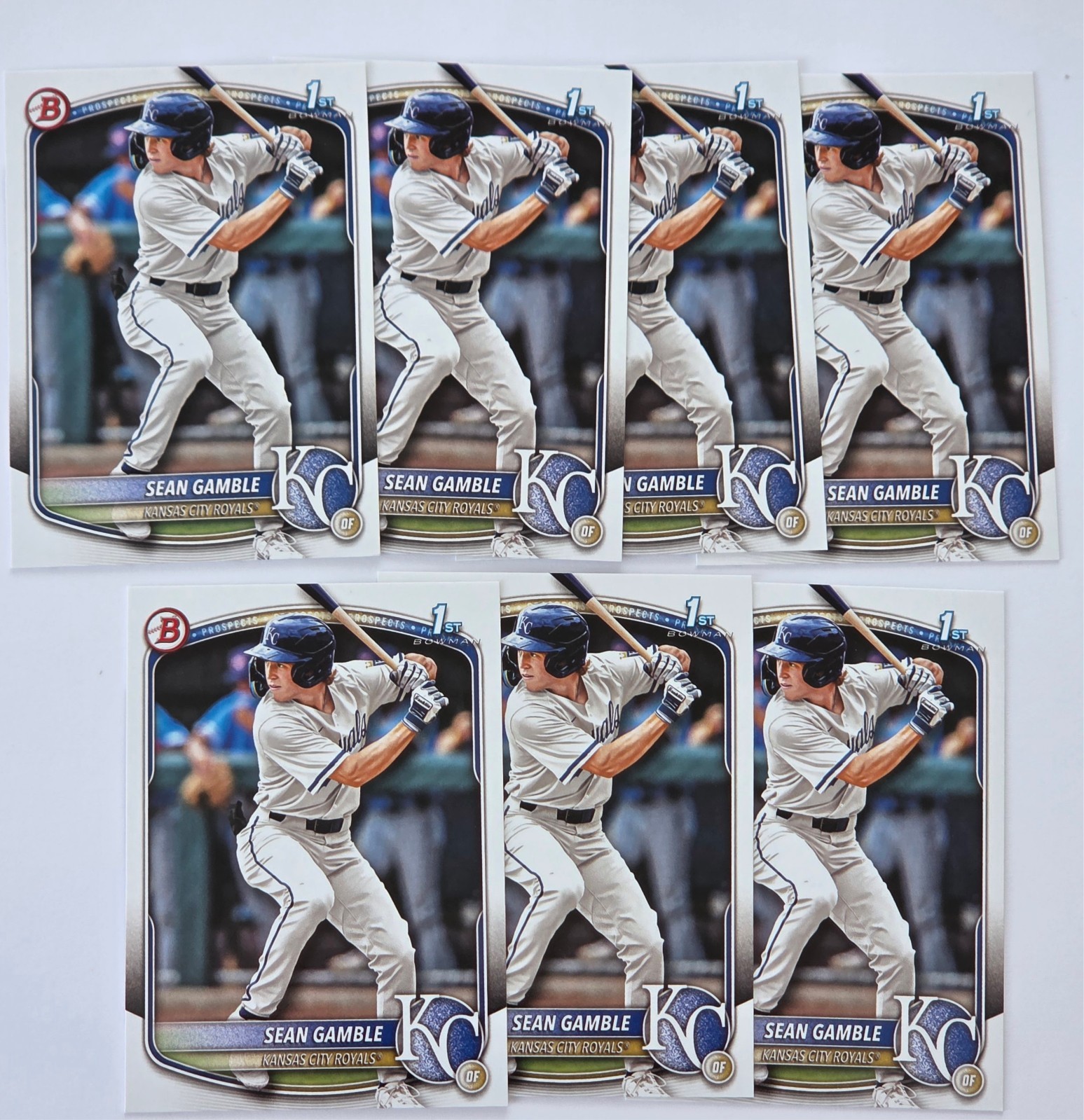 Sean Gamble 2025 Bowman Draft 7 card 1st Bowman lot #BD-178 Royals