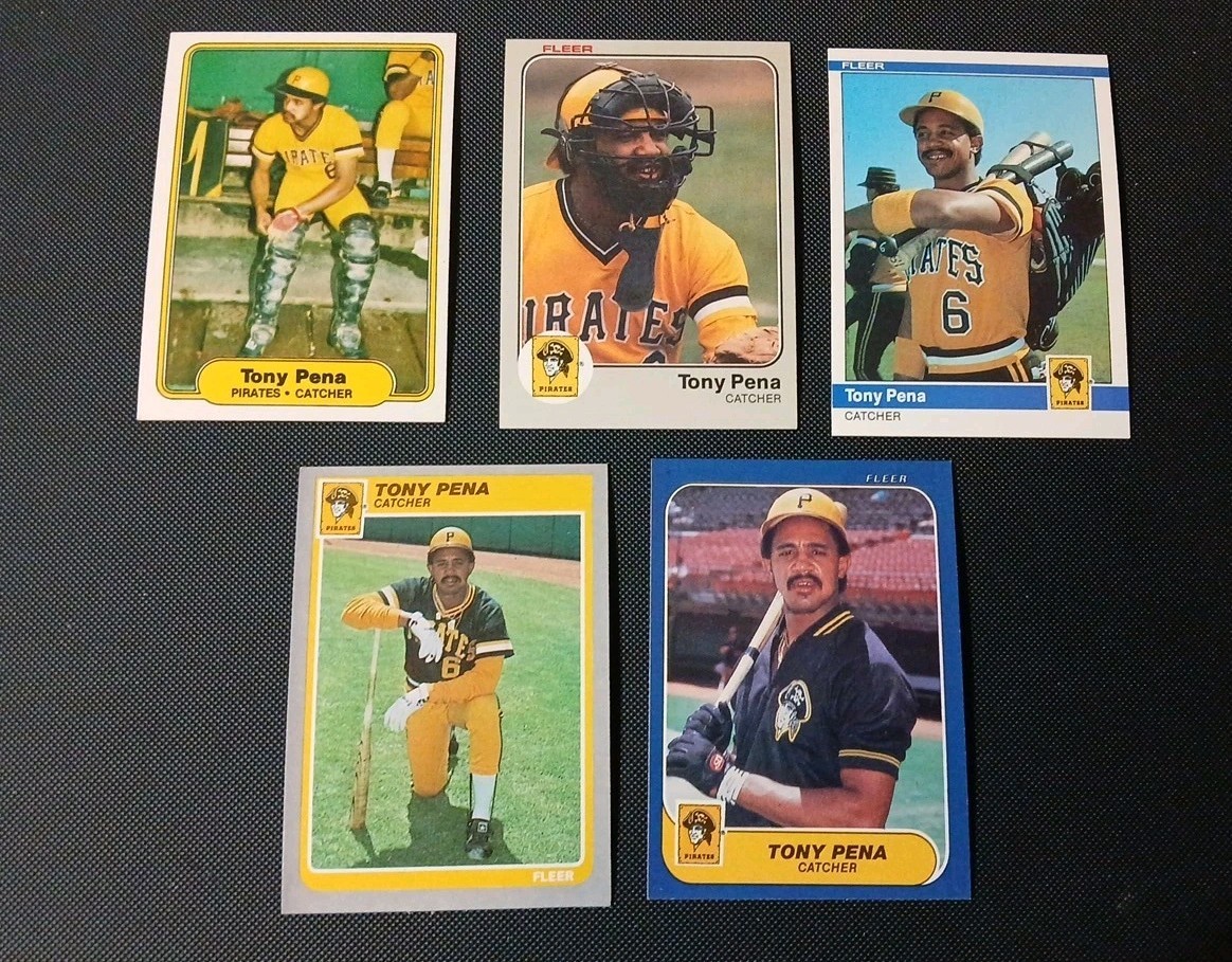 LOT Of 5 – 82, 83, 84, 85, 86 Fleer Tony Pena Pittsburgh Pirates