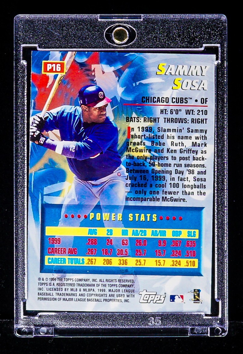 Sammy Sosa RARE REFRACTOR HOLO FOIL PRIZM INVESTMENT CARD Chicago Cubs SSP
