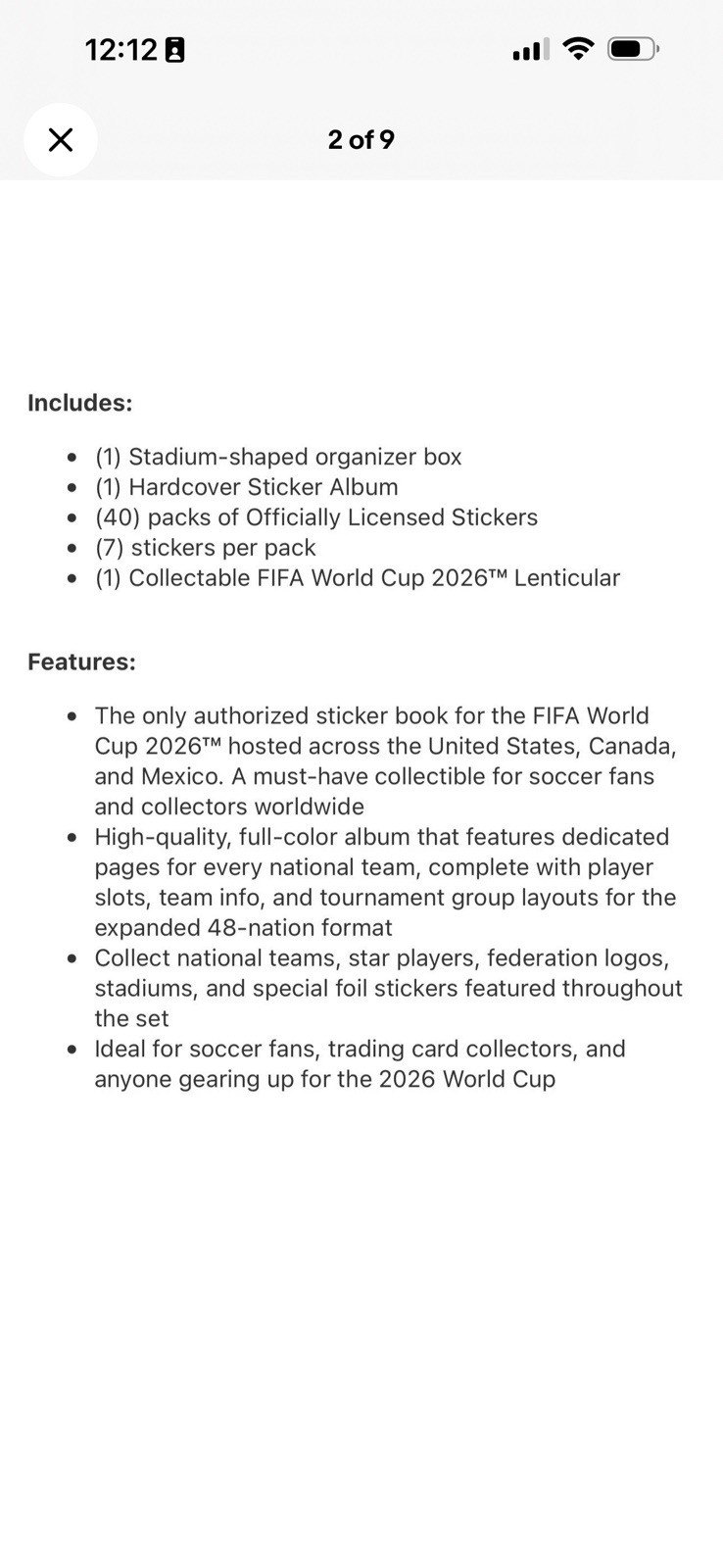 FIFA World Cup 2026 Stadium Box Hardcover Album 40 Packs NEW
