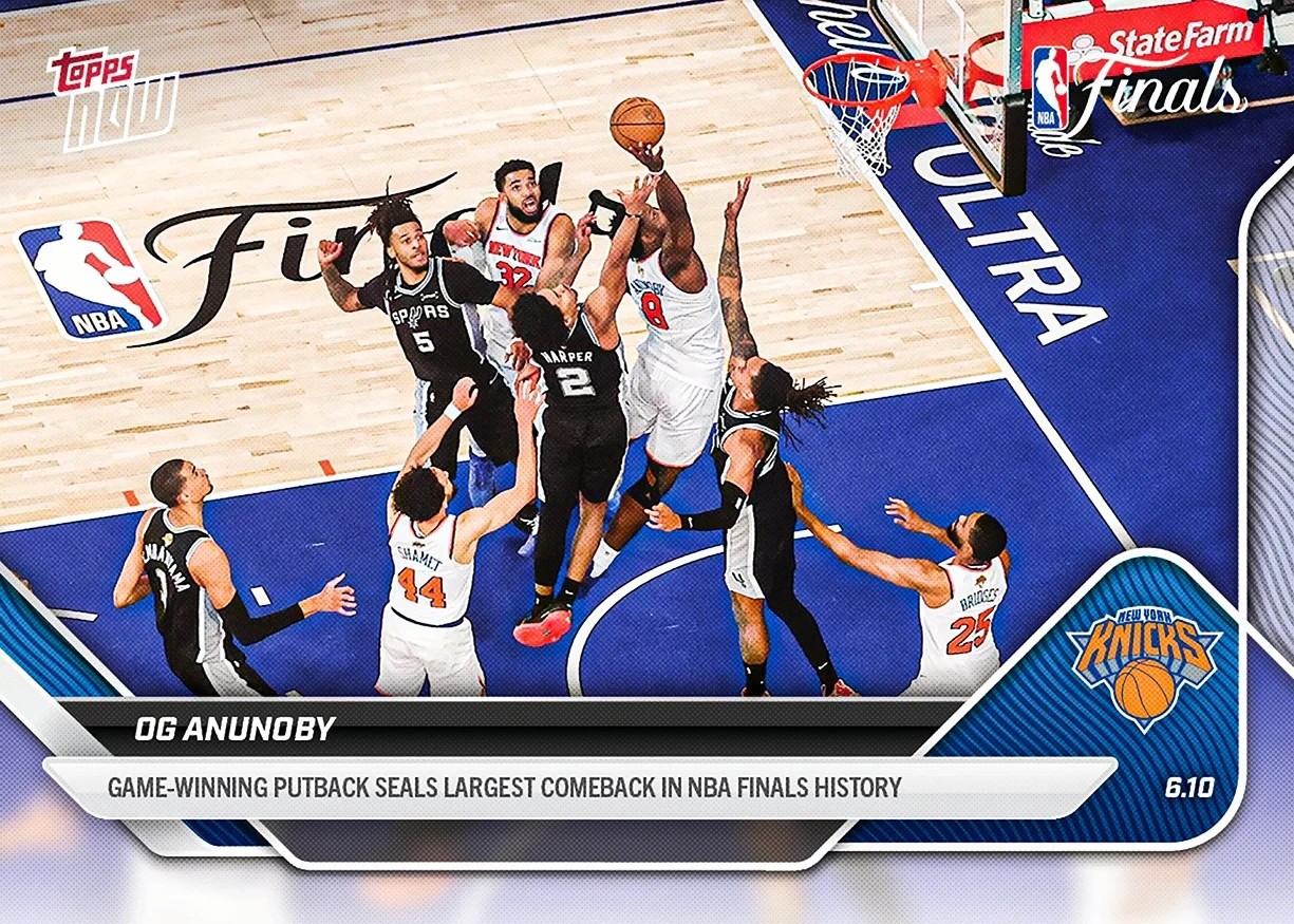 2025-26 Topps Now NBA #336 OG Anunoby New York Knicks – Presale