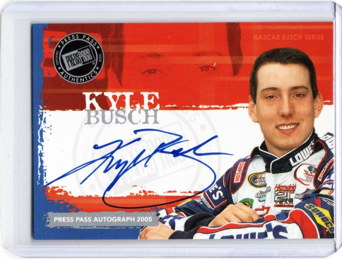 2004 PRESS PASS Kyle Busch ROOKIE AUTO CARD!
