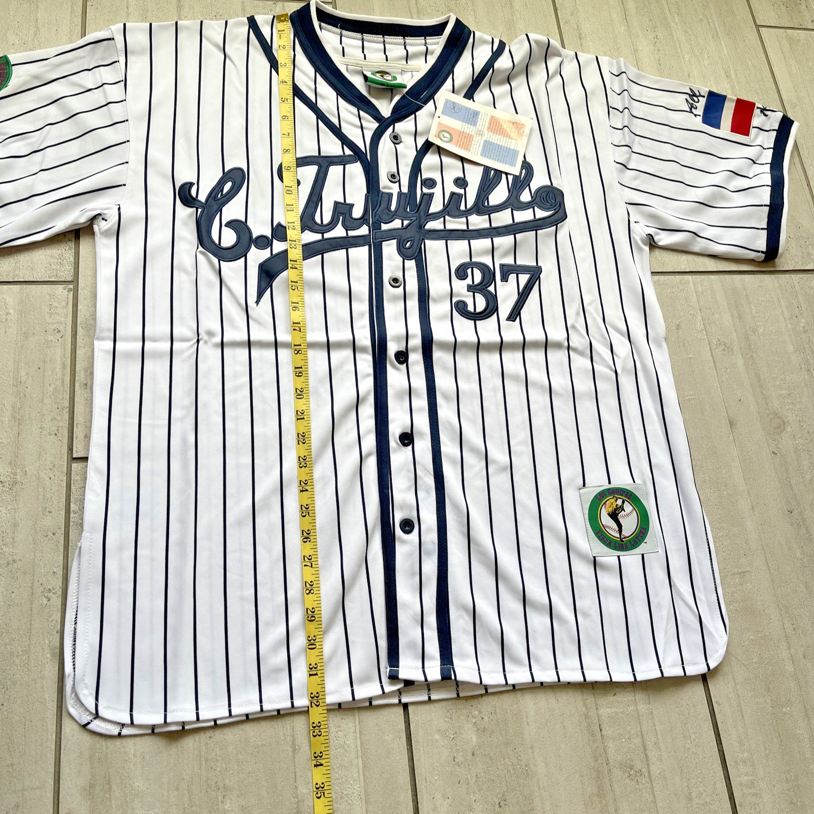 LATIN LEAGUE CIUDAD TRUJILLO THROWBACK (1879-1940) BASEBALL JERSEY #37 Sz Large