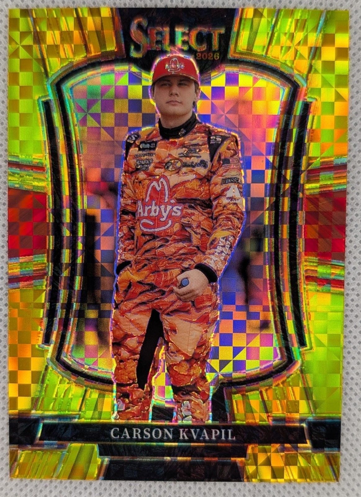 2026 Panini Select CARSON KVAPIL #265 FOTL Gold Power Plaid Prizm /13 NASCAR