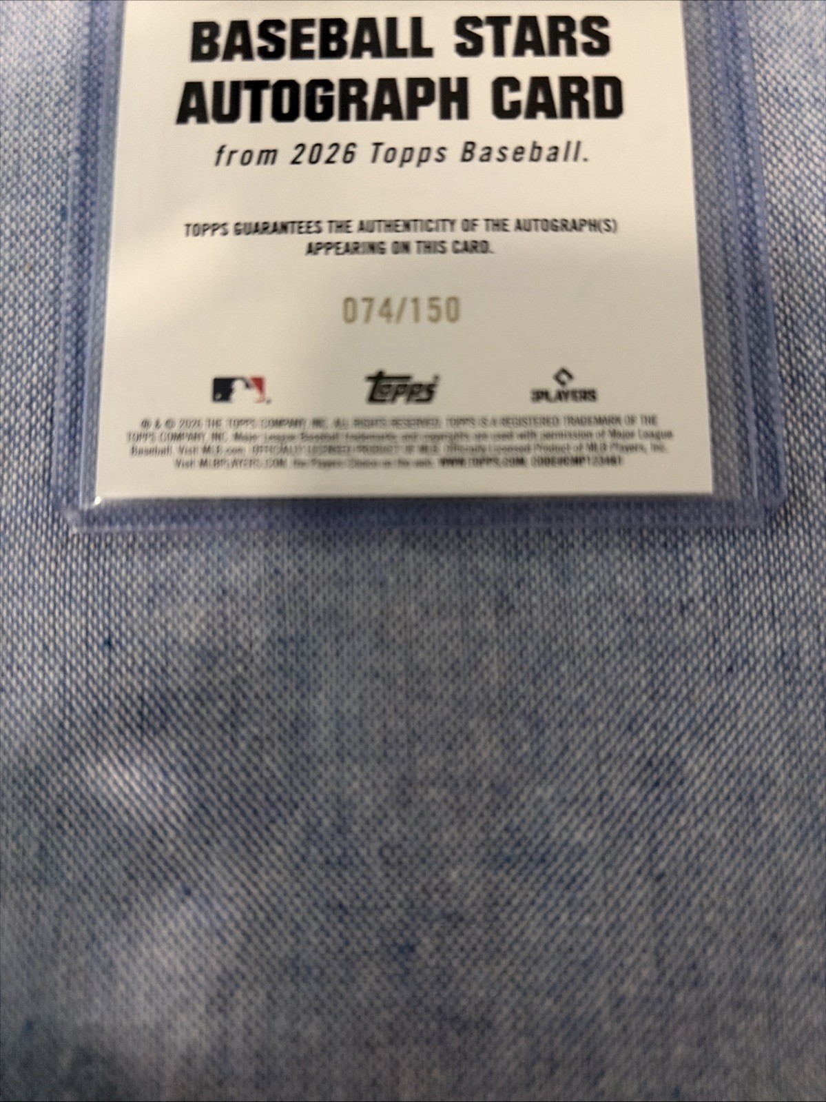 2026 Topps – Samuel Basallo #BSA-SBA – Baseball Stars Autographs Blue #074/150
