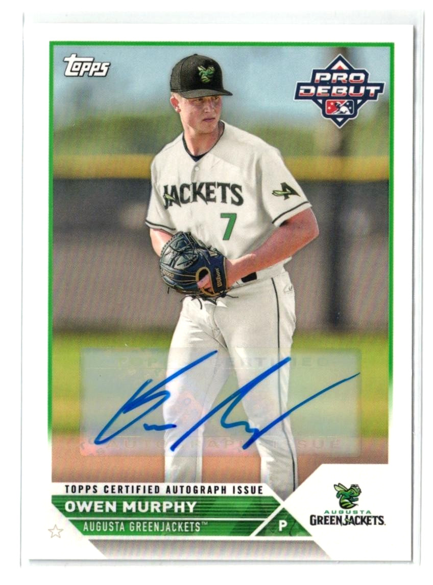 2023 Topps Pro Debut RC AUTO Owen Murphy! Atlanta Braves! Rookie! Autograph!