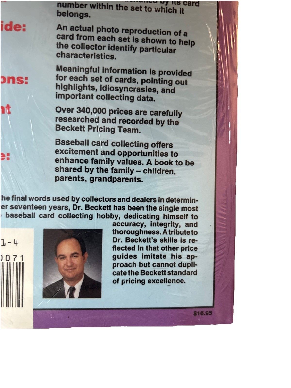SEALED 1994 Beckett Sport Americana Baseball Card Price Guide #16 Paperback