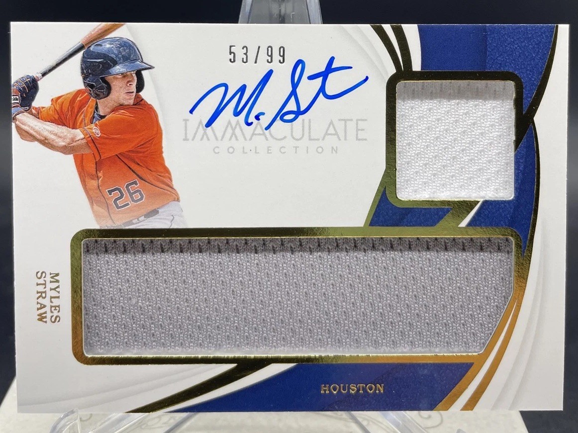 2019 Panini Immaculate Collection – Immaculate Doubles Myles Straw #D-MS /99…