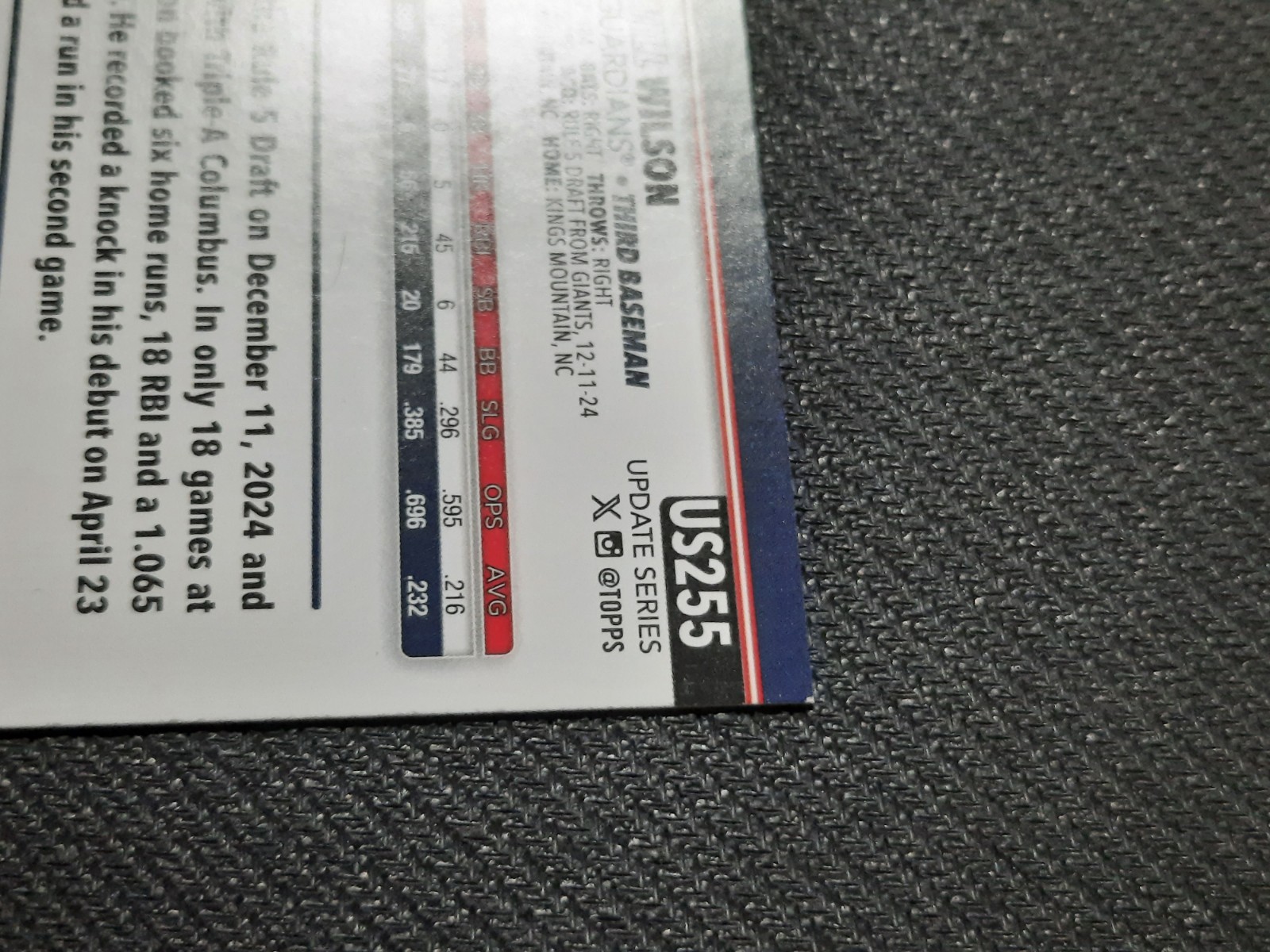 2025 Topps Tinsel #US255 Will Wilson Cleveland Guardians