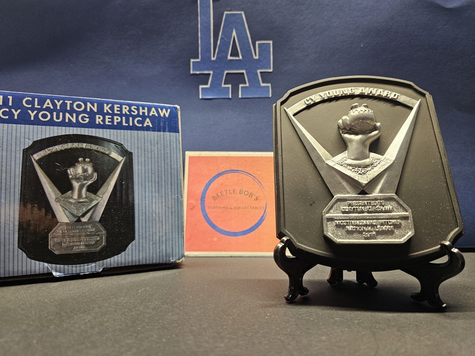 Clayton Kershaw Los Angeles Dodgers MLB 2012 SGA 2011 CY Plaque NIB
