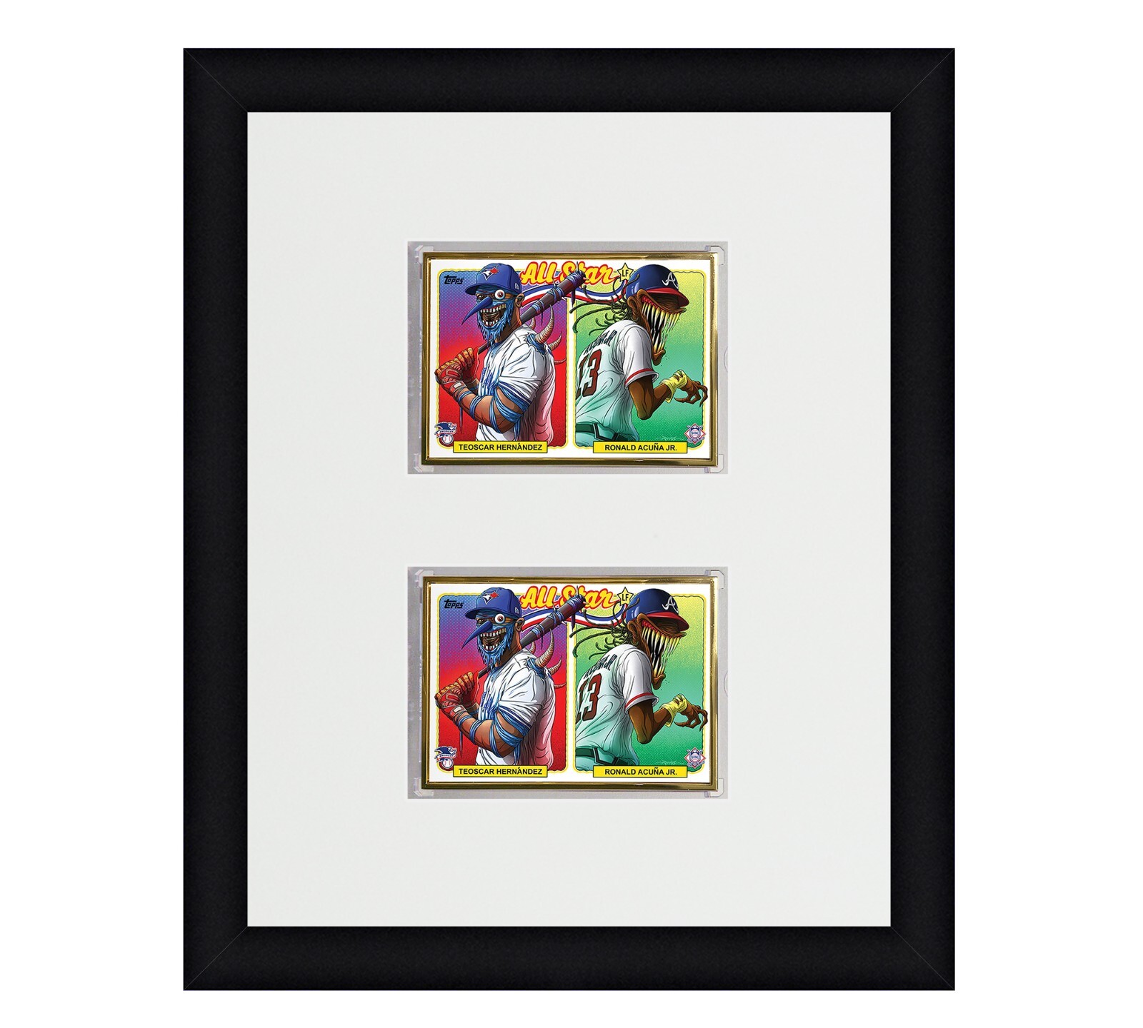 Card Frame For Magnetic Holders Holds (2) Ultra Pro 1 One Touch/BCW +UV Option