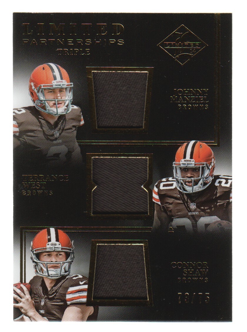 2014 Limited Football Partnership TRIPLE JERSEY #LP3CB Manziel/West/C.Shaw 73/75