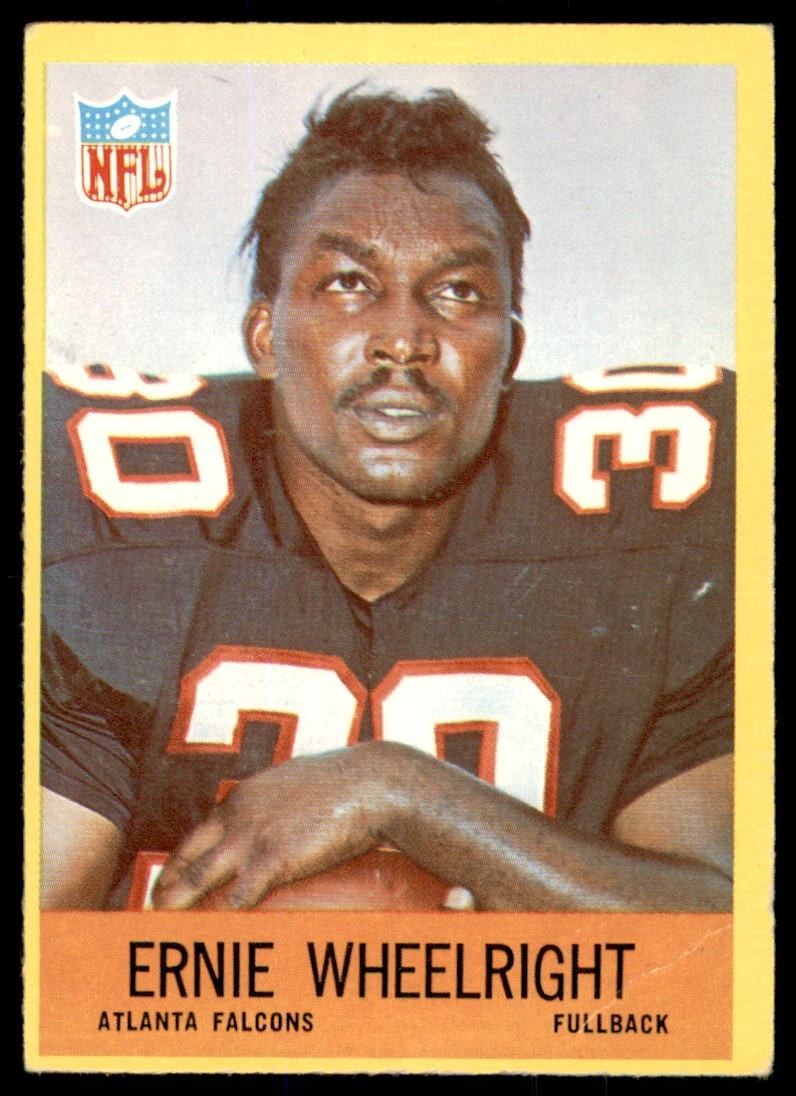 1967 Philadelphia #11 ERNIE WHEELRIGHT Atlanta Falcons VGEX (Light Wrinkle LR