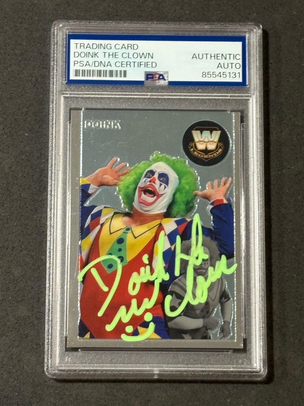DOINK 2007 TOPPS HERITAGE WWE CHROME SIGNED AUTOGRAPHED CARD PSA/DNA CERTIFIED