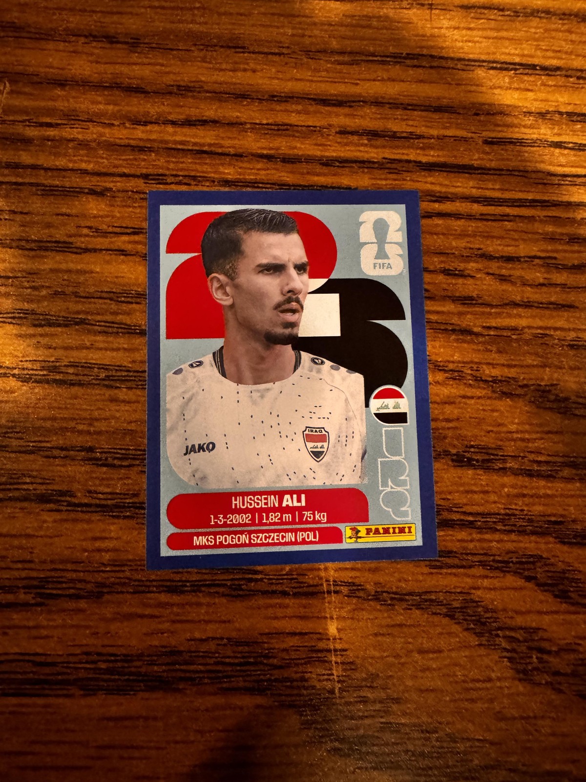 2026 Panini FIFA World Cup Stickers Blue Border #IRQ 4 Hussein Ali