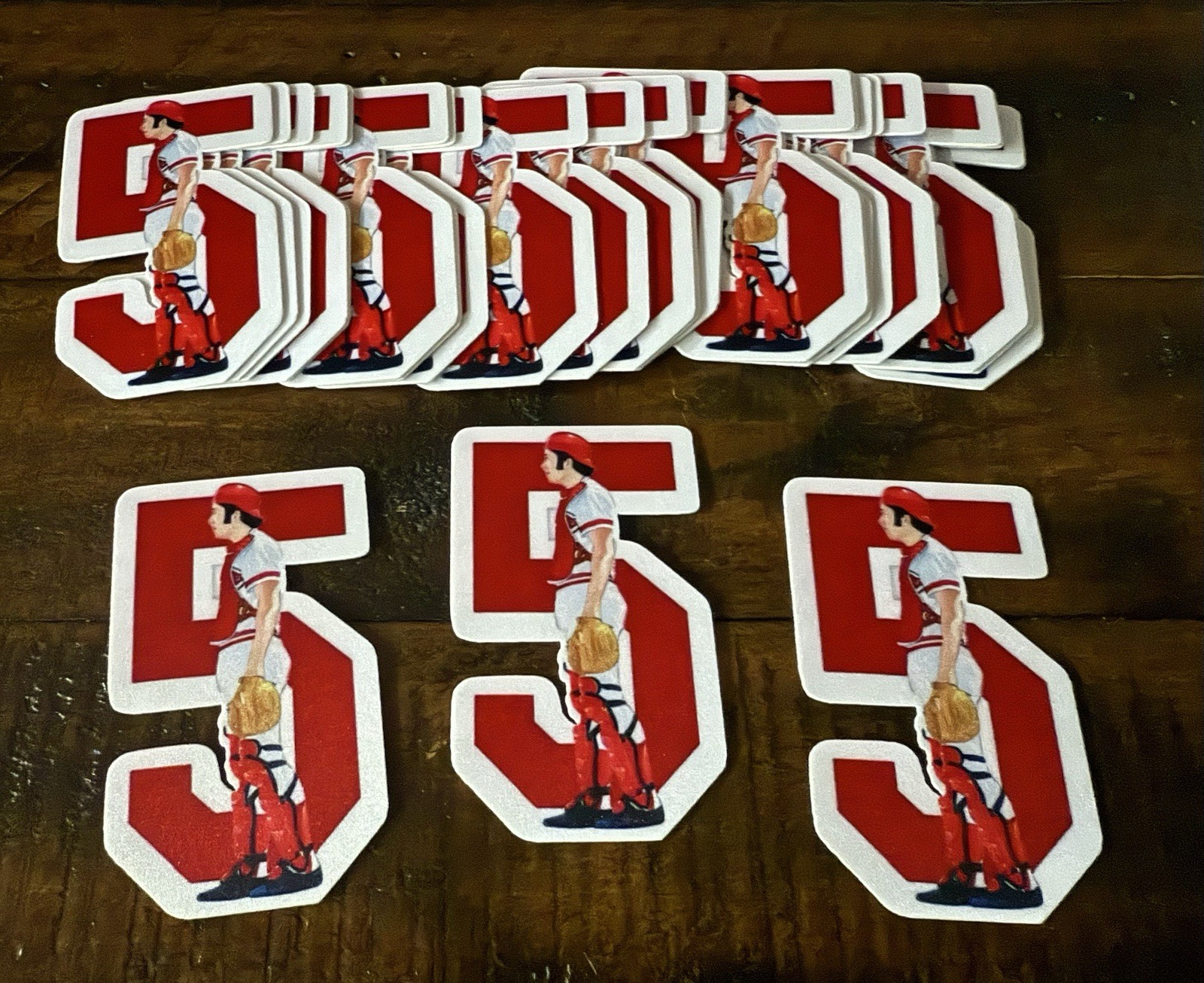(Lot Of 3) Johnny Bench HOF 1989 Cincinnati Reds Iron On Jersey Patch 3in RARE