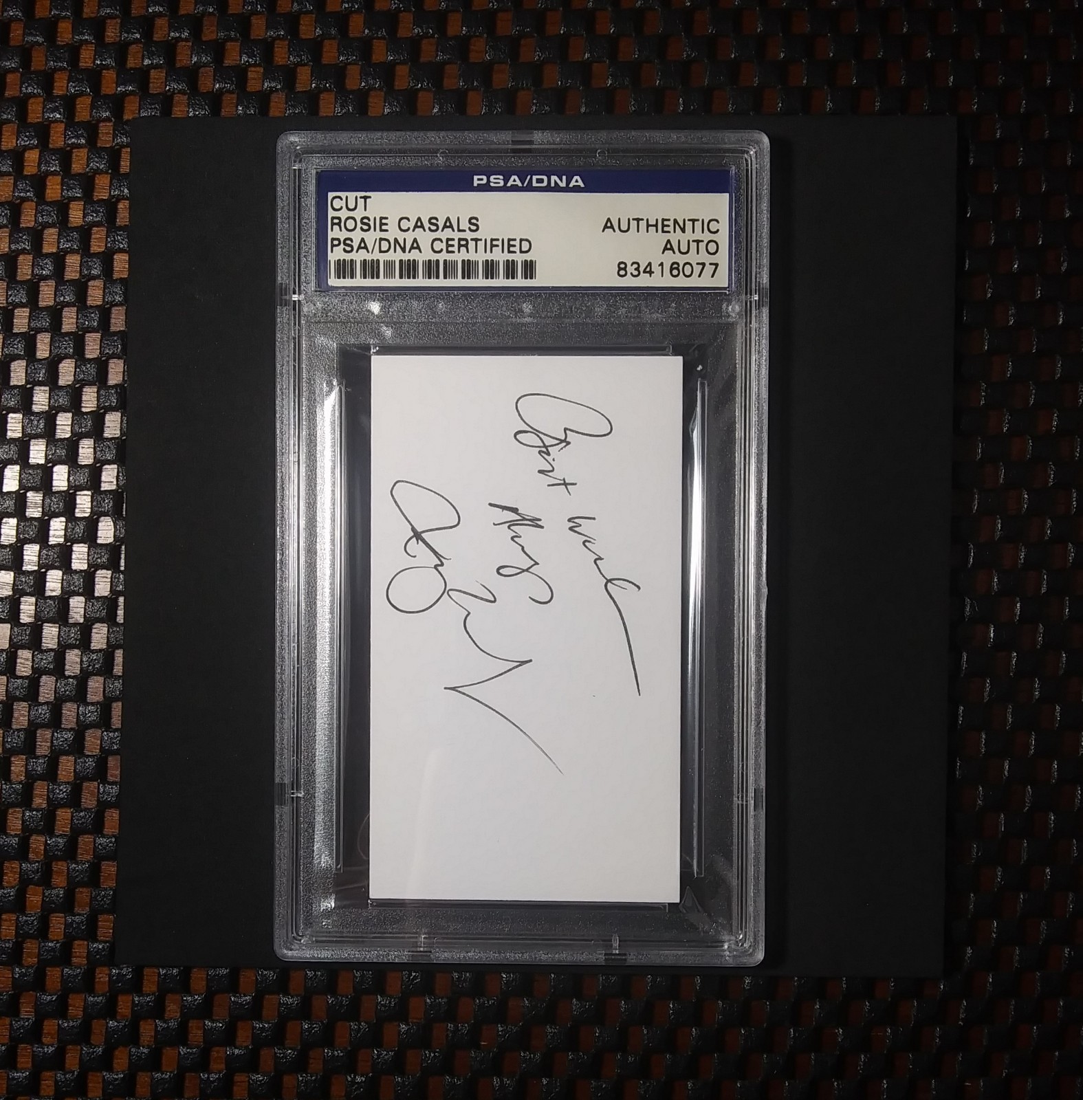 PSA Certified Authentic Autograph CUT #_RC Rosie Casals USA WOMEN’s TENNIS GOAT