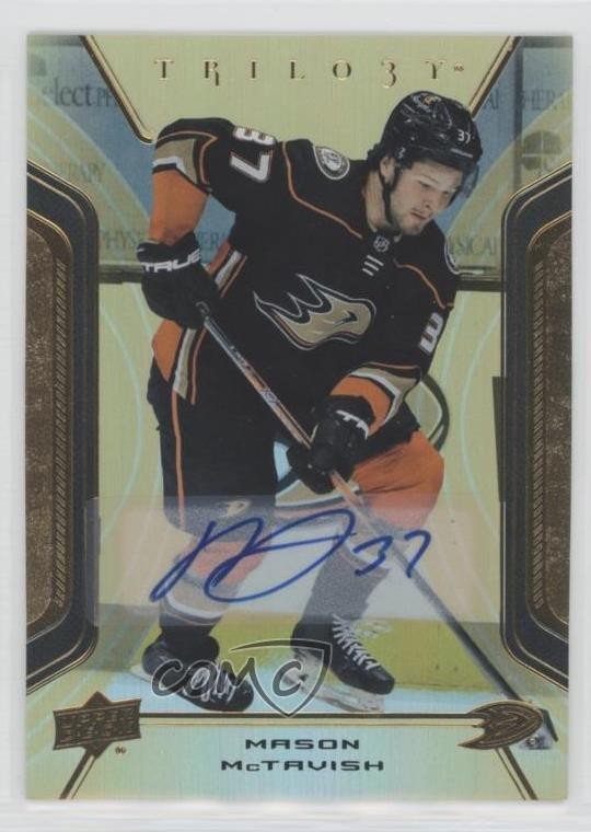 2023-24 Upper Deck Trilogy Gold Auto Mason McTavish #36 Auto av1