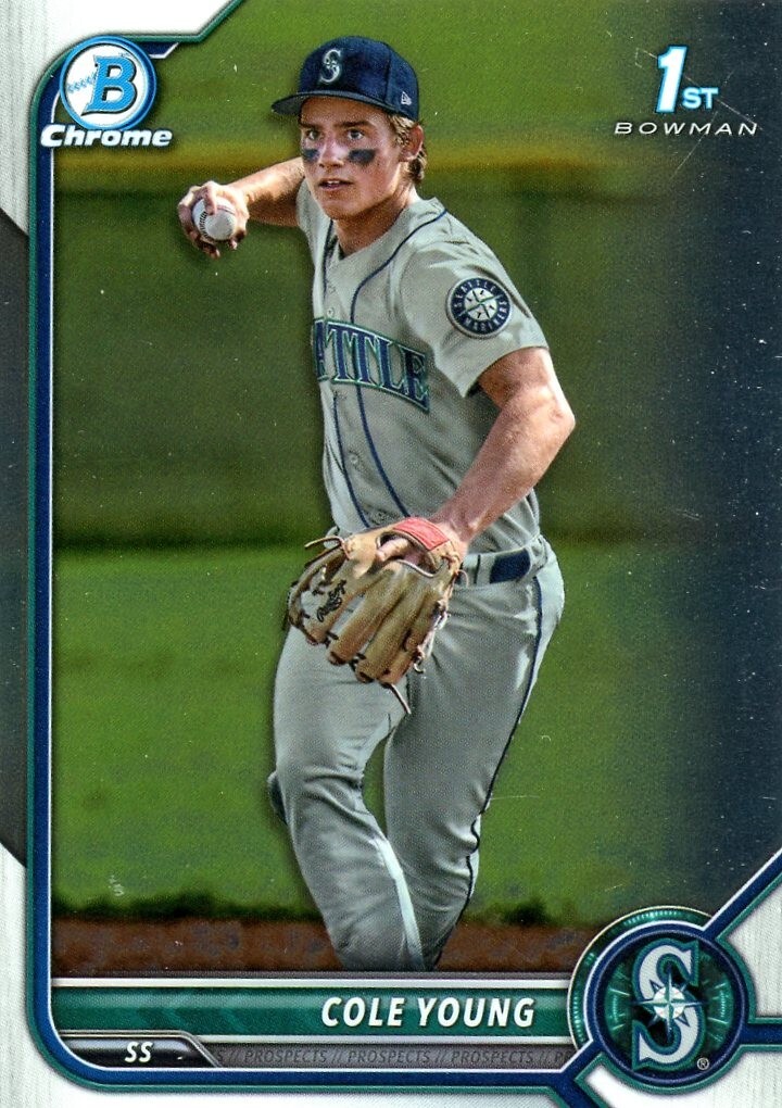 2022 Bowman Draft Cole Young #BDC-112 1st RC Chrome Seattle Mariners – QTY!!