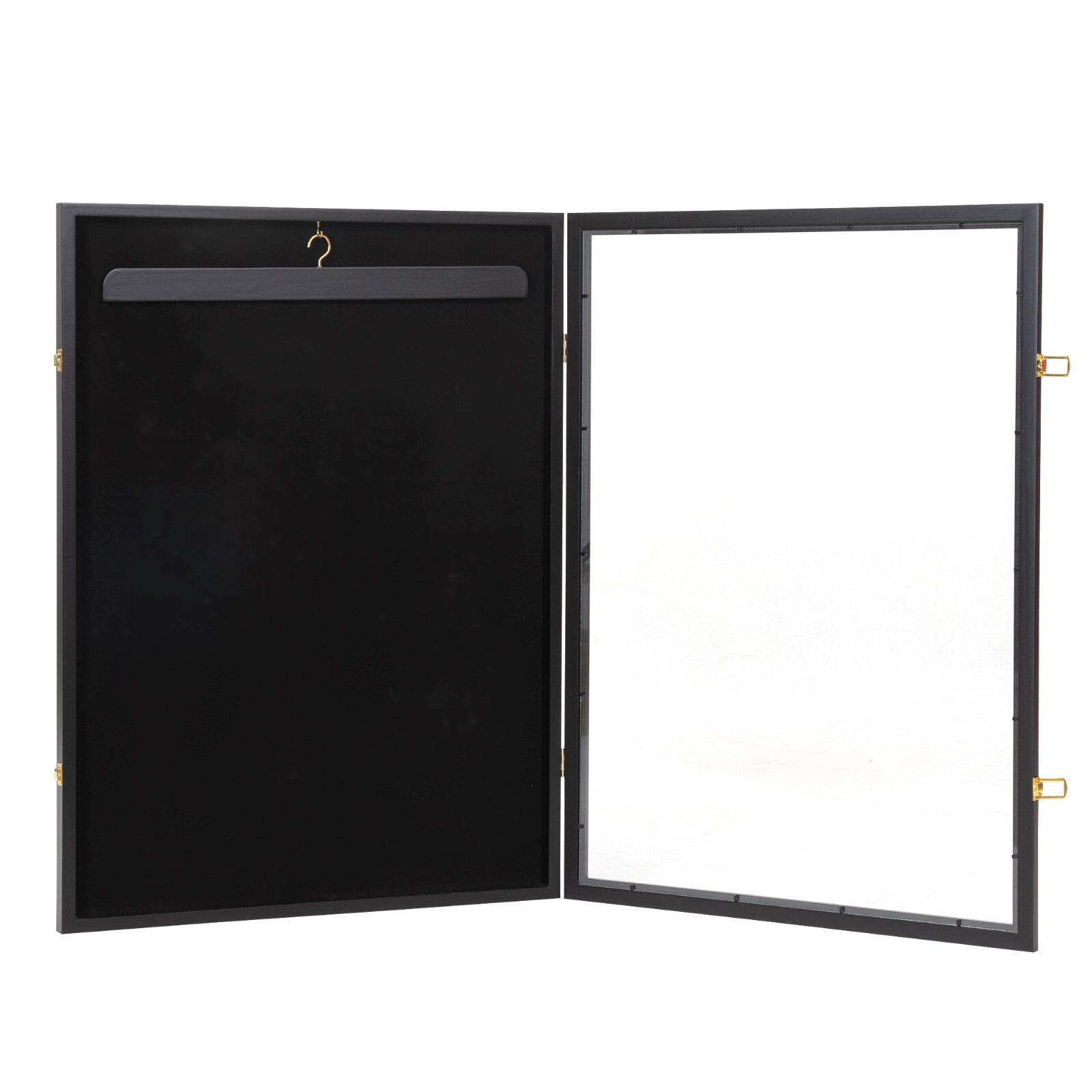 2PCS Jersey Display Case Frame Shadow Rack Box Exquisite Lockable Hanger Wood