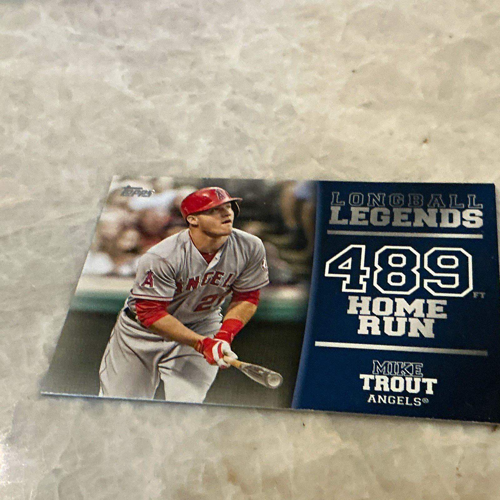 Topps 2018 Mike Trout #LL-21 Longball Legends 489 Home Run Insert Angels