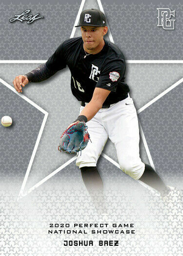 JOSHUA BAEZ 2020 “1ST EVER PRINTED” LEAF PERFECT GAME ROOKIE CARD #61! MINT!