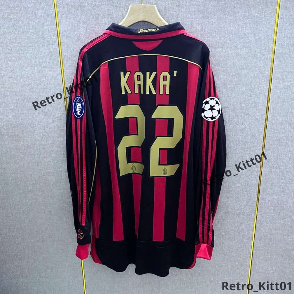 KAKA 22 AC Milan Jersey 2006/2007 Long Sleeve Retro Shirt XL