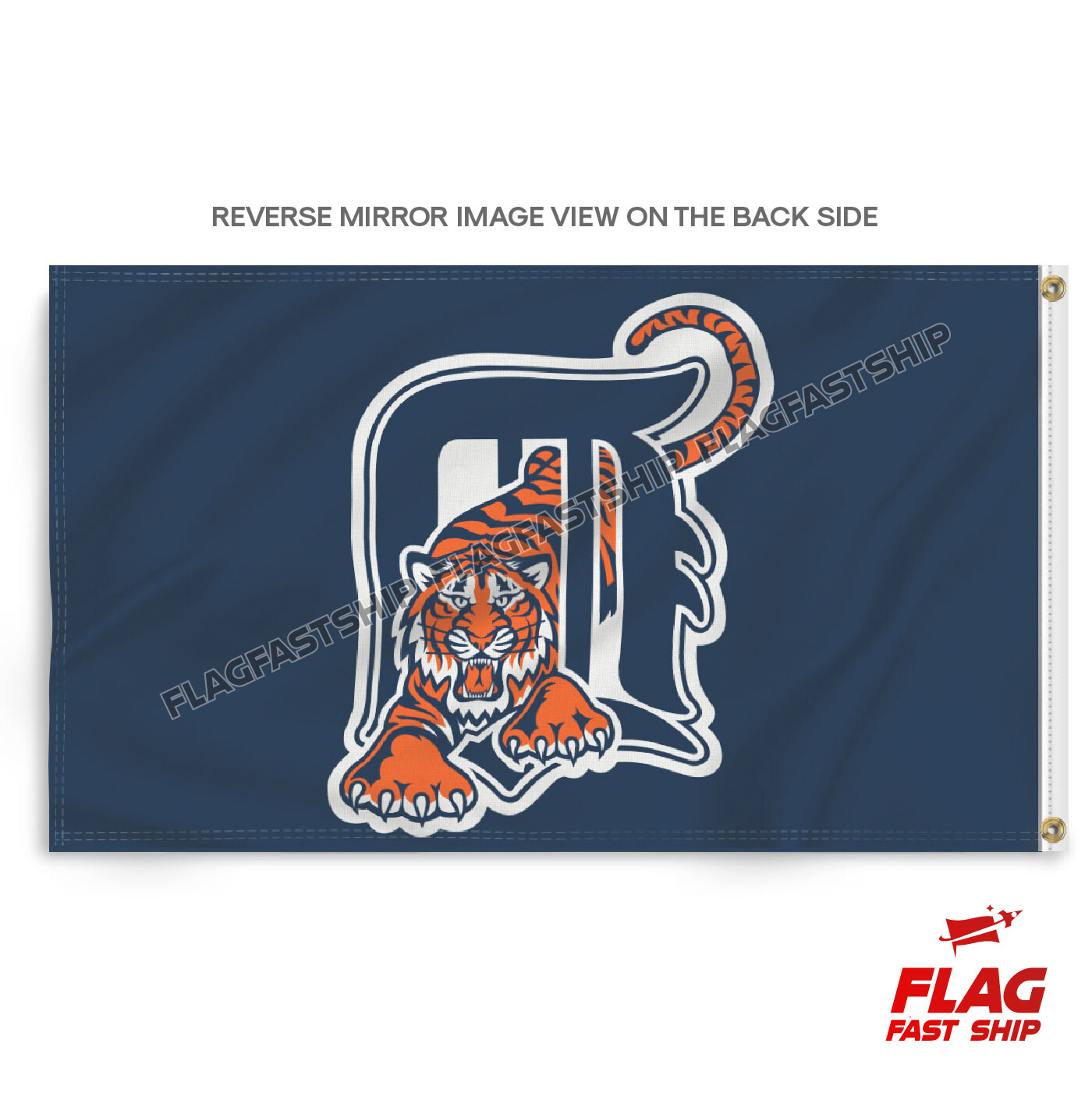 Detroit Tigers Flag 3×5 FT Banner Grommets Cave Man Fast FREE Shipping US Seller