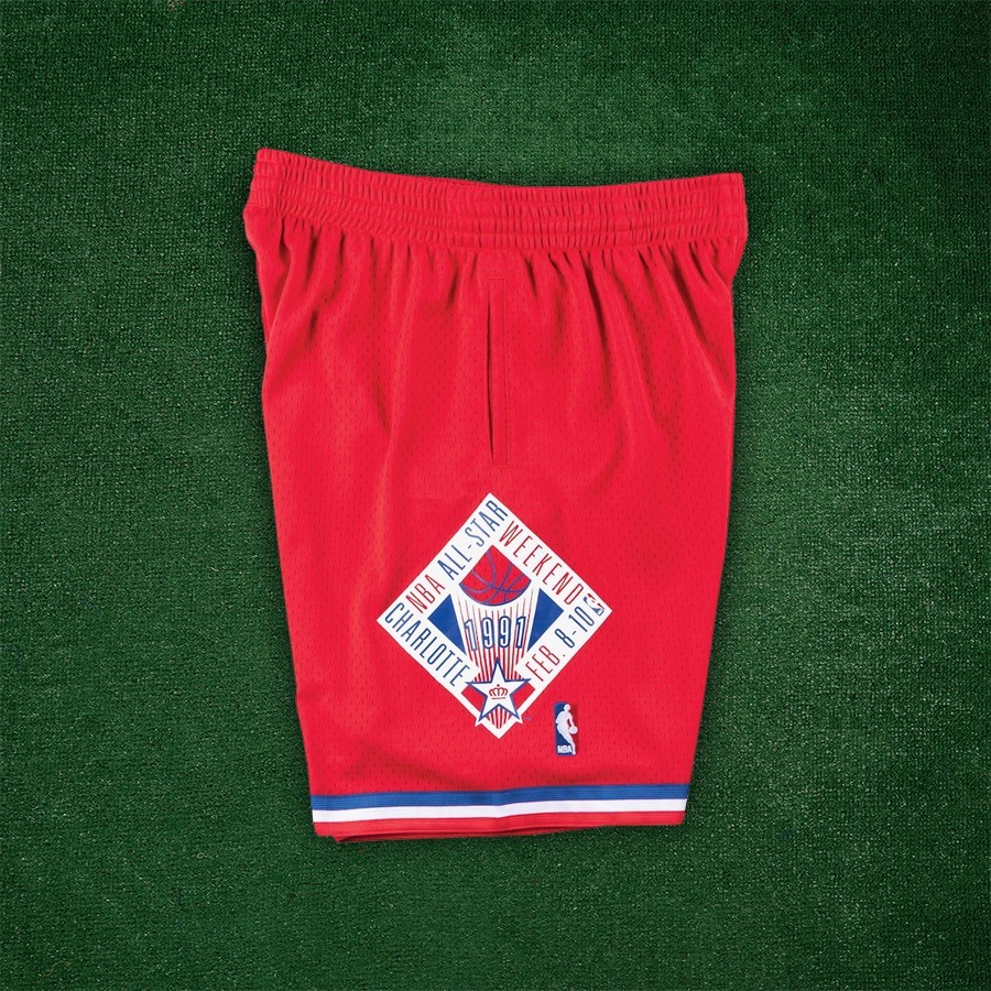 1991 NBA All Star West Conference Men’s Red Swingman Shorts