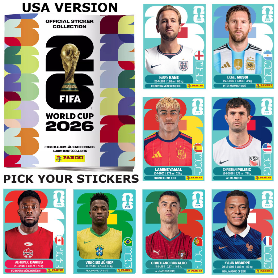 2026 Panini FIFA World Cup Stickers US Edition #BEL1-#NOR20 – Pick Your Stickers