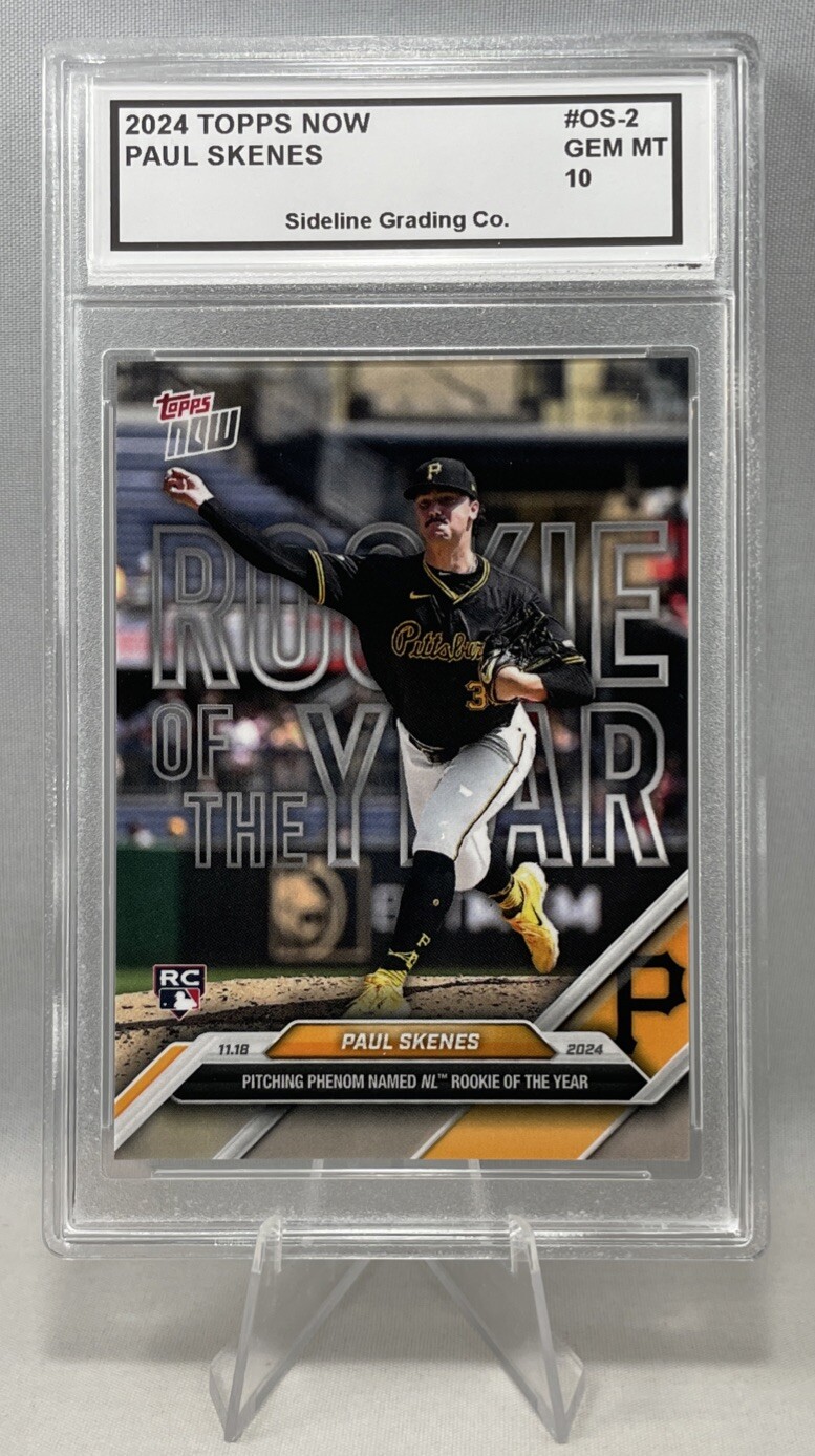 Paul Skenes Rookie Graded Gem Mint 10 2024 Topps Now #OS-2 Rookie of The Year RC