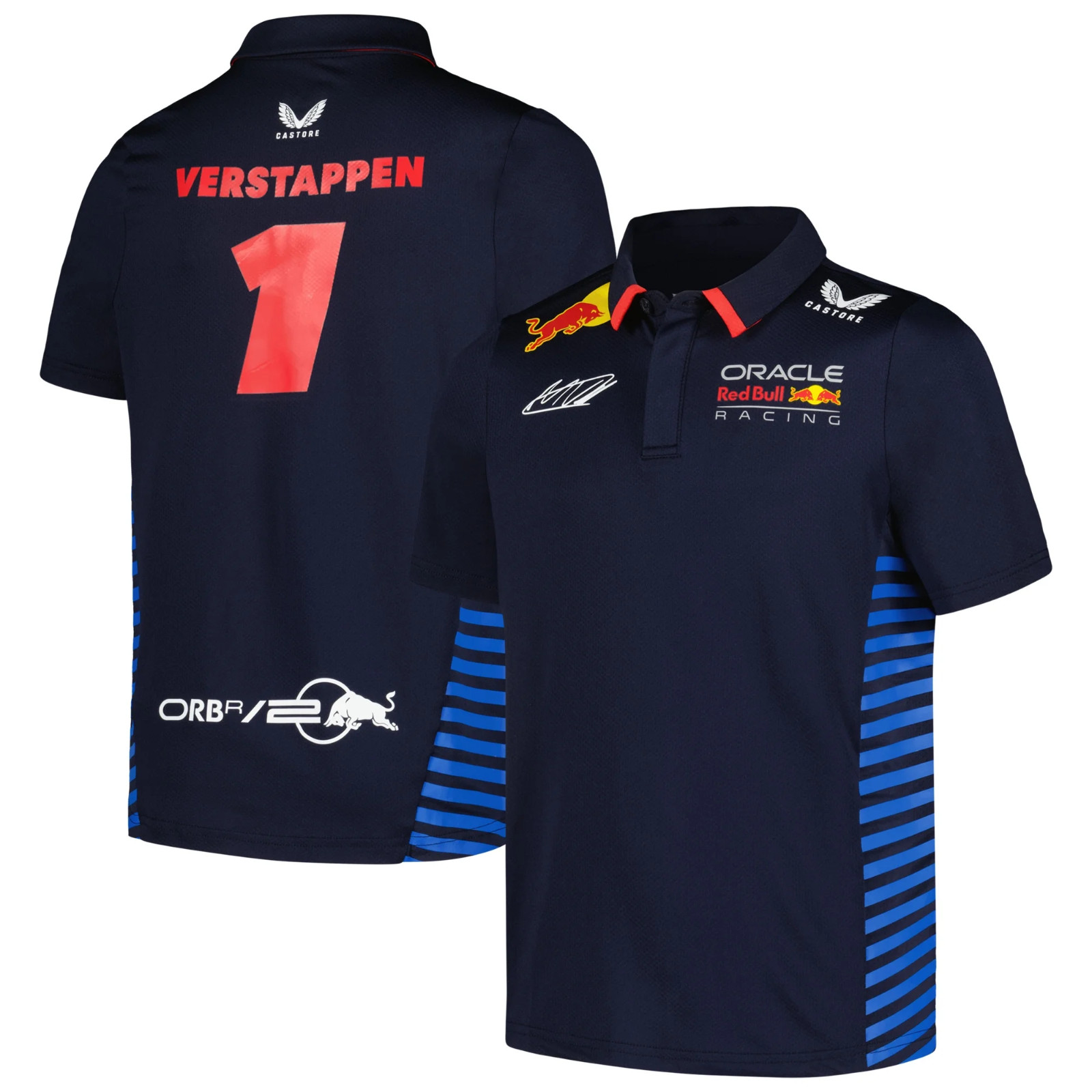 2024 Mens Max Verstappen Navy Red Bull Racing Team Polo (2XL)