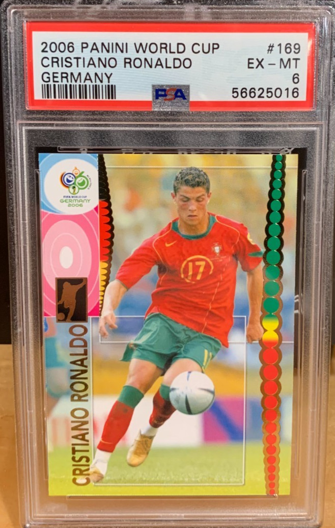 Very Rare 2006 Panini World Cup Germany #169 Cristiano Ronaldo PSA 6 EX-MT