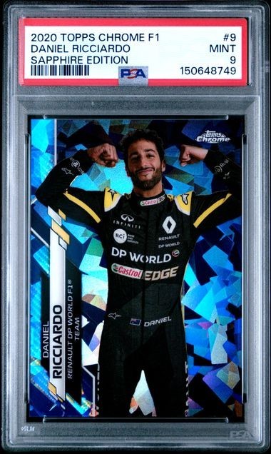 Daniel Ricciardo 2020 Topps Chrome F1 SAPPHIRE EDITION #9 PSA 9 MINT RC