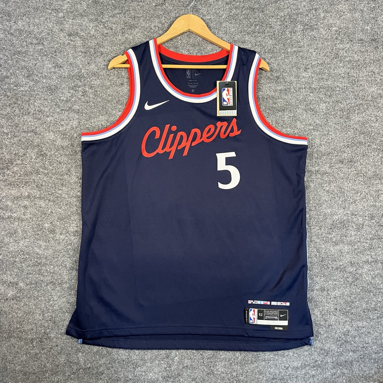 Nike Los Angeles Clippers Bones Hyland Jersey Icon Edition NBA Mens XL 52 NEW