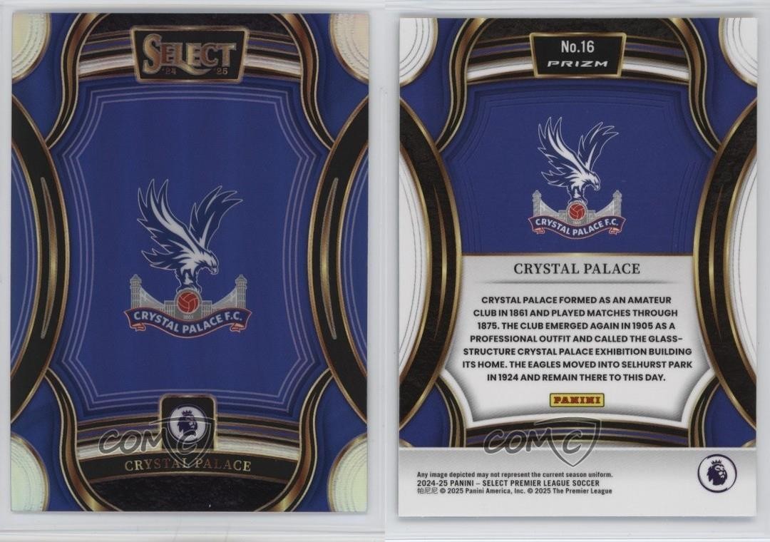 2024-25 Panini Select Premier League Team Badges Crystal Palace FC #16 r7o