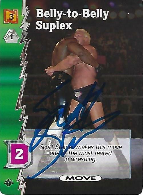 Scott Steiner Signed 2000 Wizards of the Coast WCW Nitro Card #12 Belly to Belly