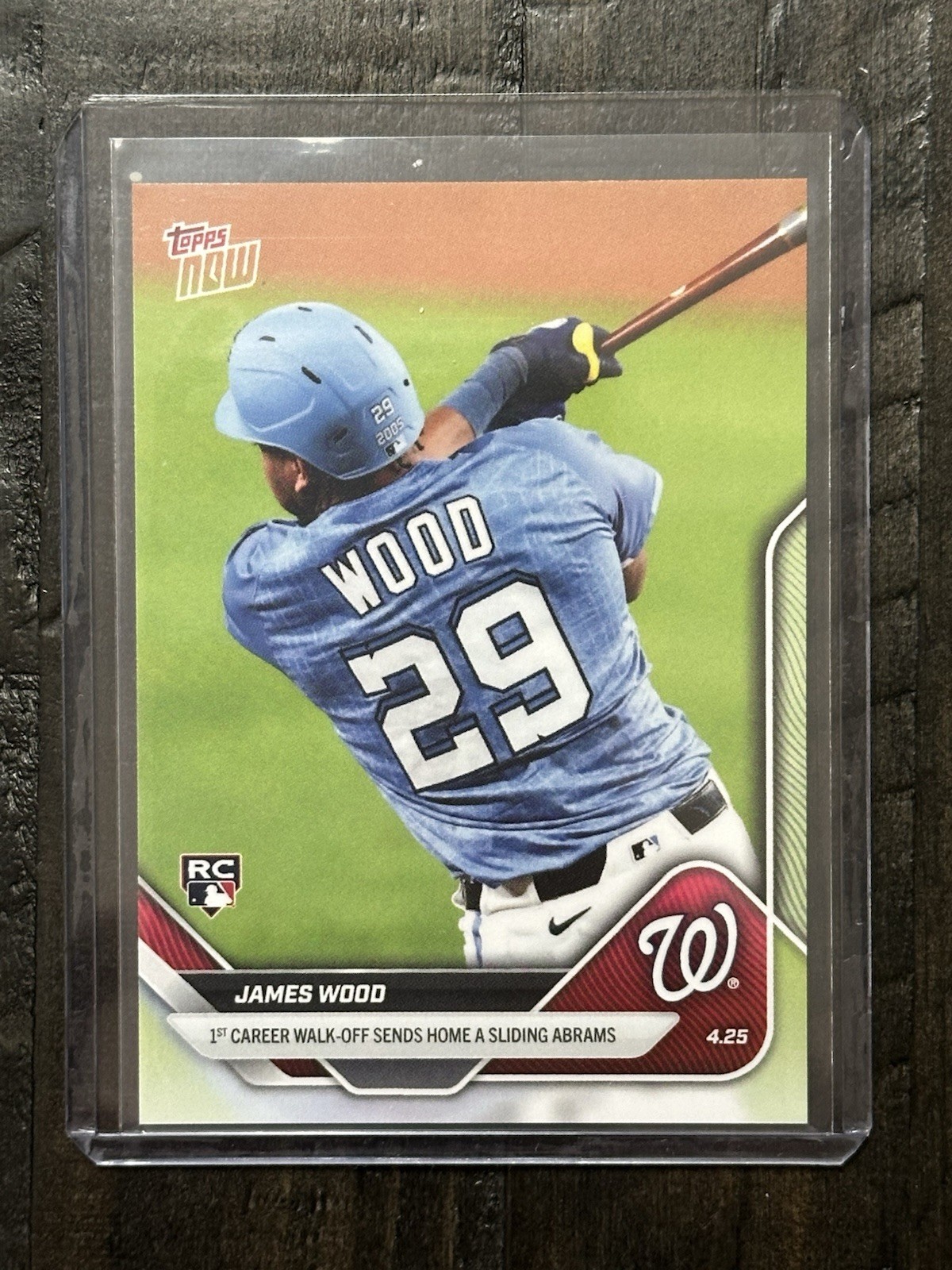 2025 Topps NOW Card#106⚾️James Wood RC💥1st Career Walk-Off💥
