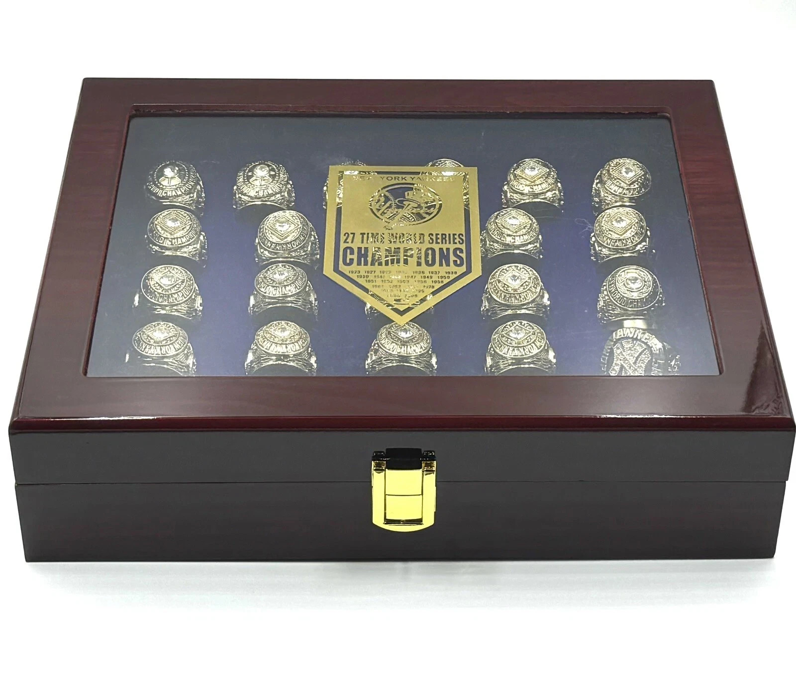 NY YANKEES 27 PIECE MLB WORLD SERIES CHAMPIONSHIP RING COLLECTION SET- BRAND NEW
