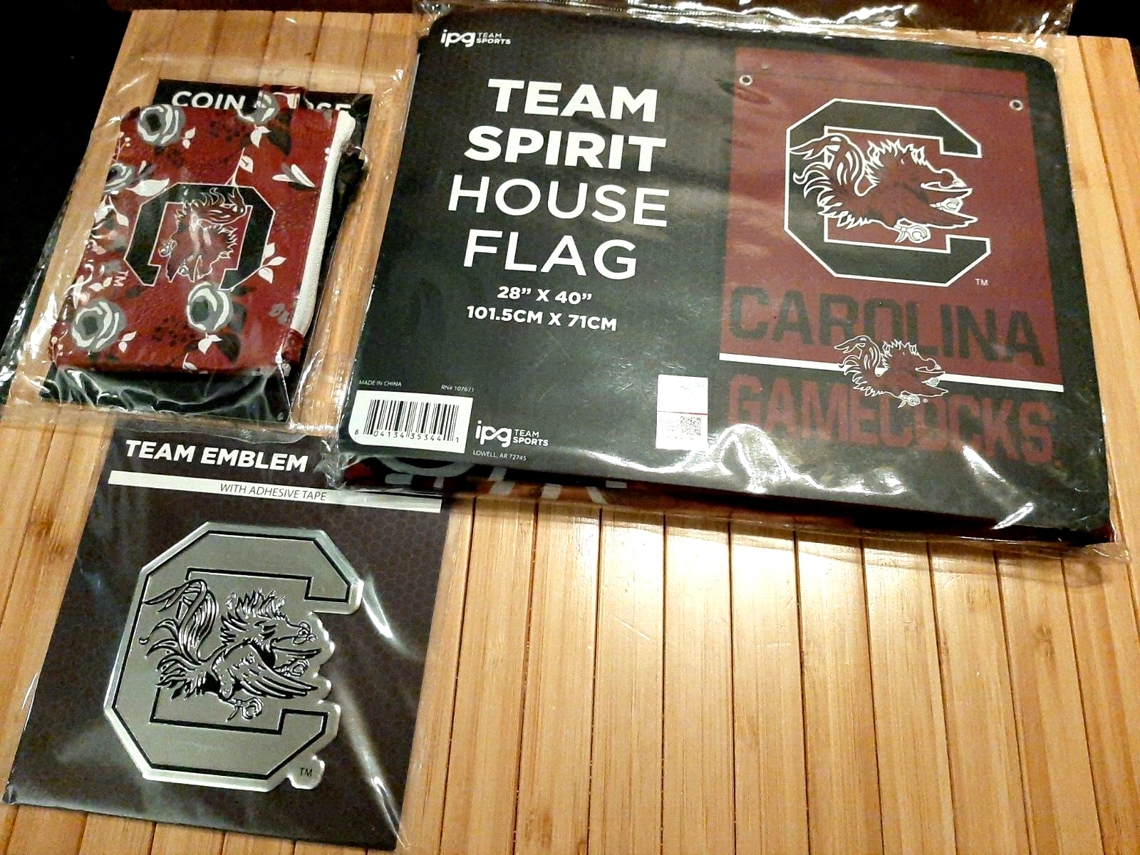 South Carolina Gamecocks Flag, Lanyard, Car Emblem, License Plate, Rug, Bandana