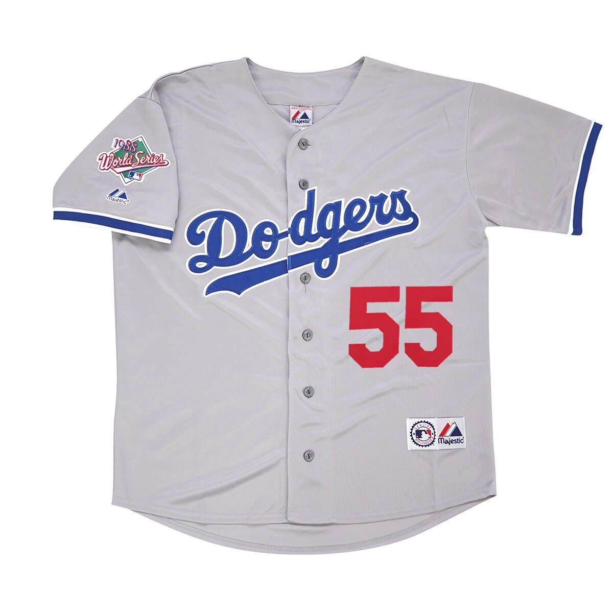 Orel Hershiser Los Angeles Dodgers 1988 World Series Grey Road Jersey Men’s