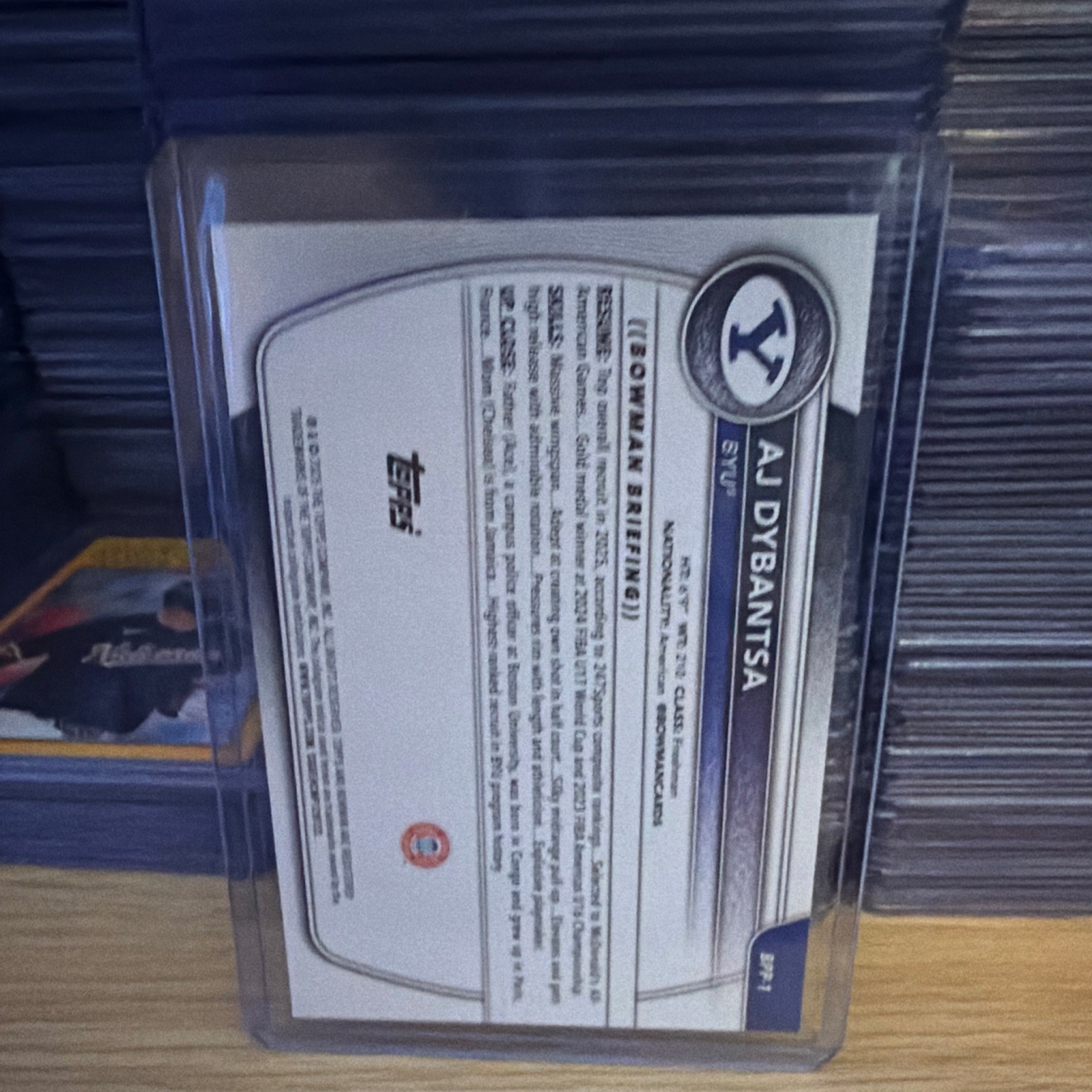 Topps 2025-26 Bowman AJ Dybantsa BYU 1st Bowman Prospects #BPP-1
