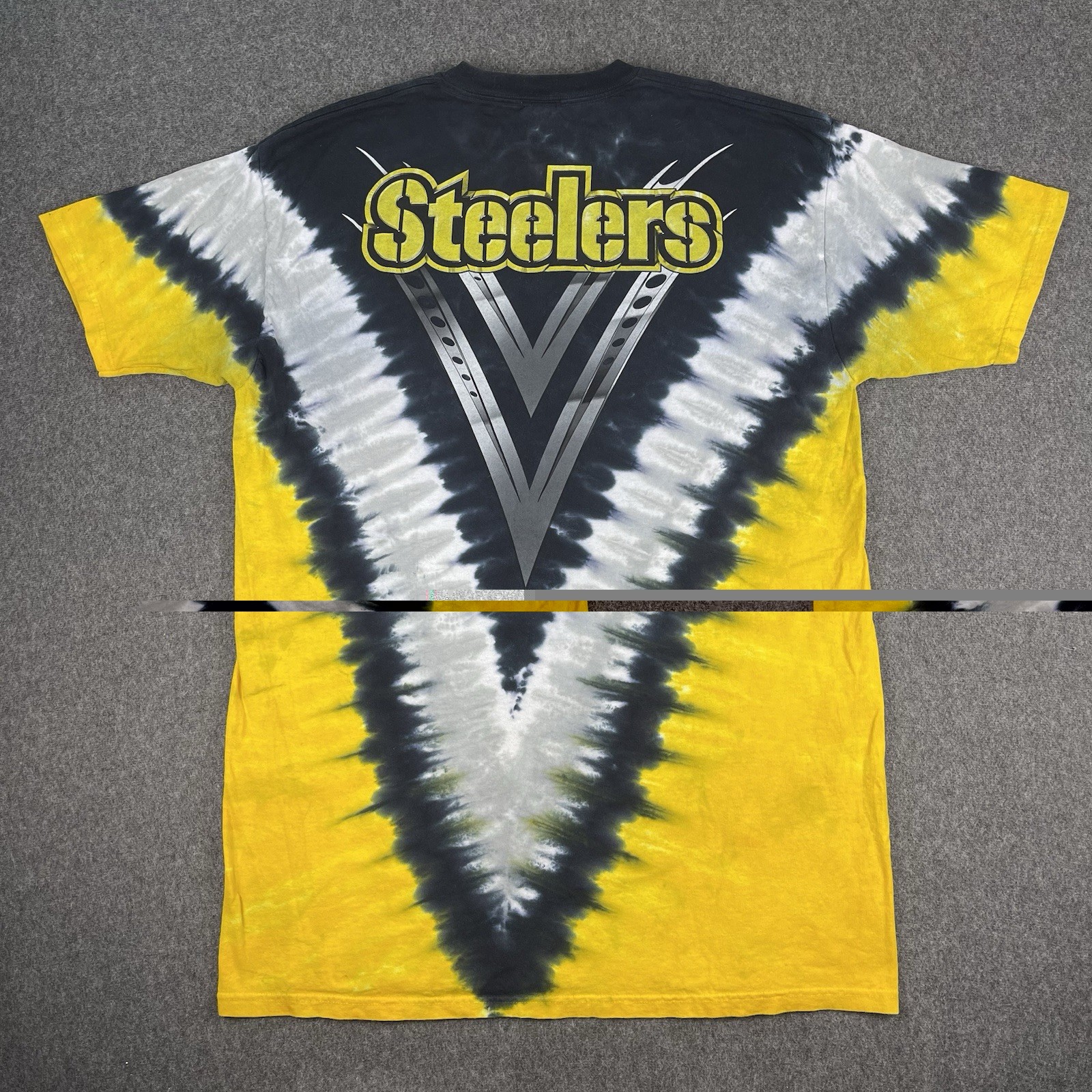 Majestic NFL Pittsburgh Steelers Tie Dye Mens 2XL Tall Tshirt