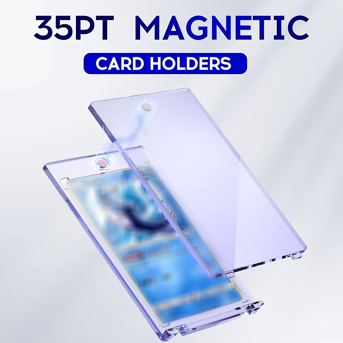 5/30/60/90 Pack Magnetic Trading Sports Card Holders 35PT One Touch Protection
