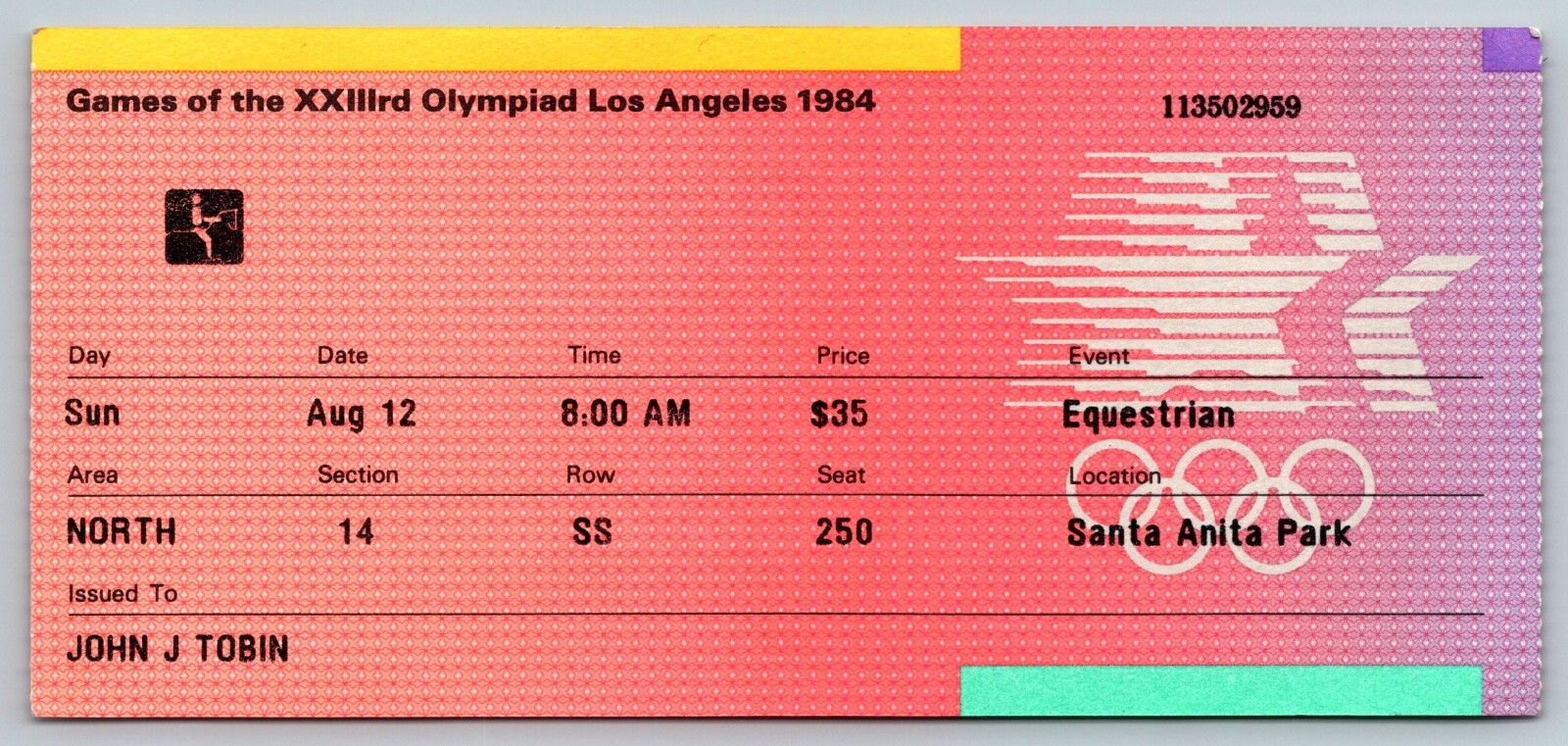 1984 Summer Olympic– Los Angeles– 8/12/1984